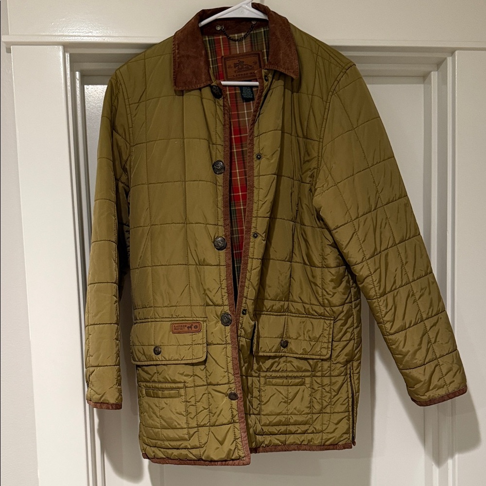 Men's Quilted Jacket - Olive Green